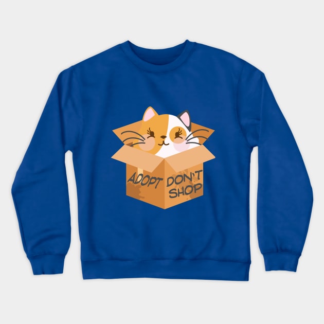 adopt don't shop(kawaii kitten) Crewneck Sweatshirt by remerasnerds